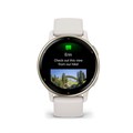 Умные часы Garmin Vivoactive 5 цвета слоновой кости с золотистым безелем и силиконовым ремешком  010-02862-11 010-02862-11