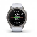 Умные часы Garmin epix Pro (Gen 2) Sapphire Edition 51 мм, титановый белый, DLC, белый силиконовый ремешок 010-02804-11 2236
