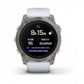 Умные часы Garmin epix Pro (Gen 2) Sapphire Edition 51 мм, титановый белый, DLC, белый силиконовый ремешок 010-02804-11 2236