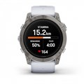 Умные часы Garmin epix Pro (Gen 2) Sapphire Edition 51 мм, титановый белый, DLC, белый силиконовый ремешок 010-02804-11 2236