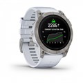 Умные часы Garmin epix Pro (Gen 2) Sapphire Edition 51 мм, титановый белый, DLC, белый силиконовый ремешок 010-02804-11 2236