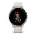 Умные часы Garmin Venu 3S цвета слоновой кости с золотистым безелем  010-02785-04 010-02785-04