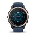 Garmin quatix 7 Pro, AMOLED, сапфировое стекло, титановый, темно-синий ремешок  010-02803-81 2260