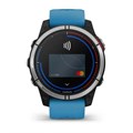 Garmin Quatix 7 с синим силиконовым ремешком  010-02540-61 2303