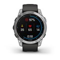 Смарт часы Garmin  FENIX 7 серебристый с графитовым силиконовым ремешком 010-02540-01 010-02540-01