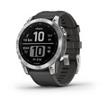 Смарт часы Garmin  FENIX 7 серебристый с графитовым силиконовым ремешком 010-02540-01 010-02540-01