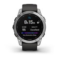 Смарт часы Garmin  FENIX 7 серебристый с графитовым силиконовым ремешком 010-02540-01 010-02540-01