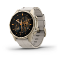Умные часы Garmin Fenix 8 43 mm AMOLED Sapphire soft gold with a fog gray leather band 010-02903-40 010-02903-40