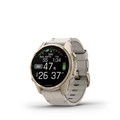 Умные часы Garmin Fenix 8 43 mm AMOLED Sapphire soft gold with a fog gray leather band 010-02903-40 010-02903-40