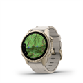 Умные часы Garmin Fenix 8 43 mm AMOLED Sapphire soft gold with a fog gray leather band 010-02903-40 010-02903-40